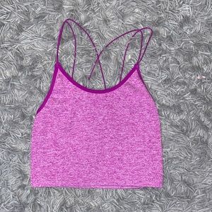 Purple Strappy Seamless Tank Top